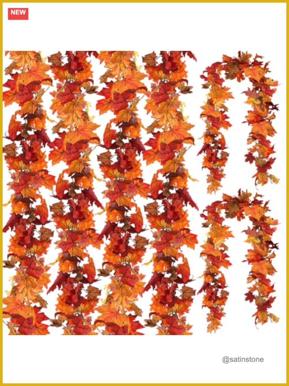 Artificial Maple Leaf Garland 35Ft Fall Thanksgiving Home Decor